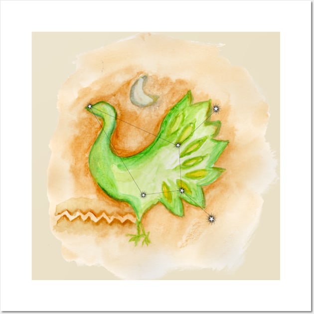 Cancer Baltic Zodiac - The Moon Bird Wall Art by Dbaudrillier